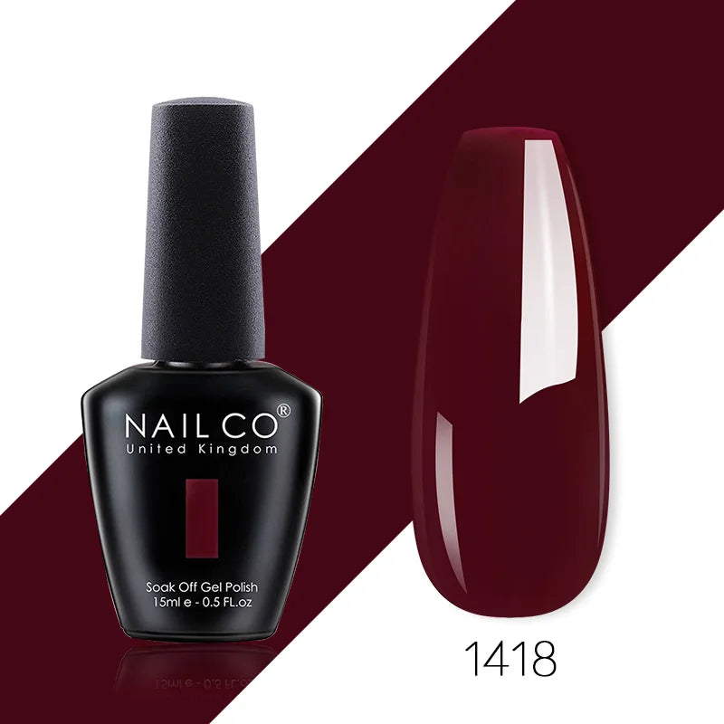 NAILCO 85 Colors Nail Gel UV LED Lacquer Manicure Varnish Hybrid Semi
