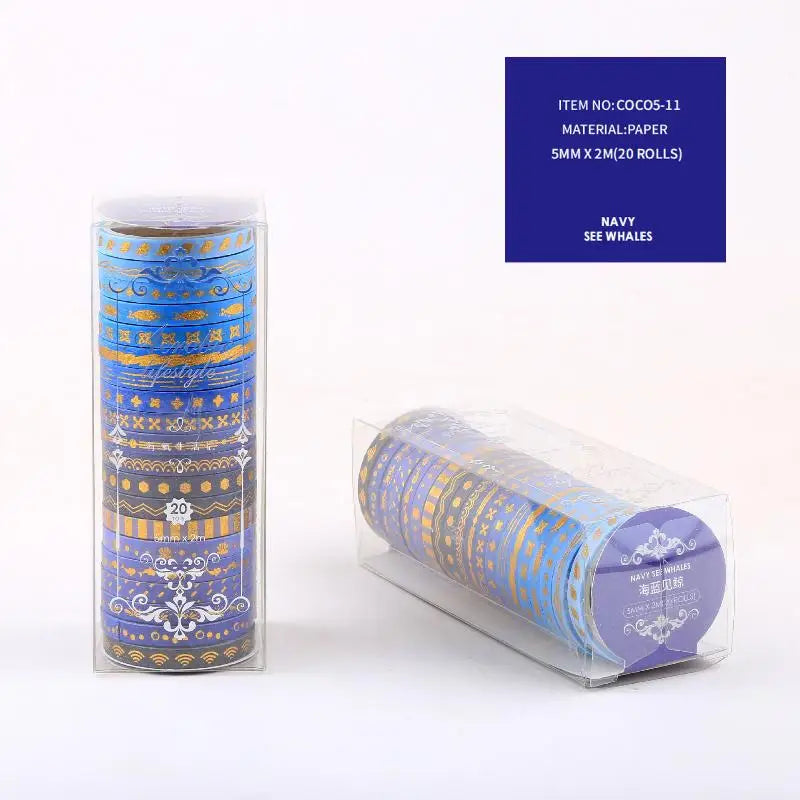 Washi Tape Gold Foil Decorative Adhesive Scrapbooking Ribbons Diary Qme 11