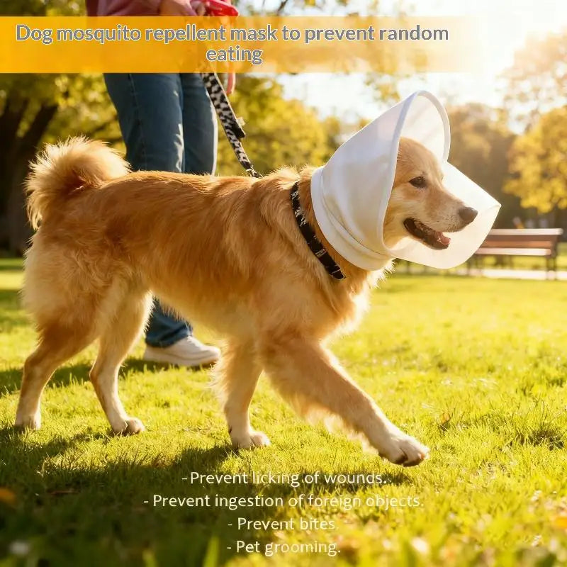 Anti Mosquito Bite Headgear Dog Eating Face Mask Pet Soft Mouth Cover Qme