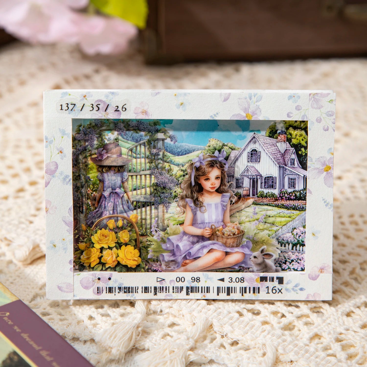 20 Sheets/Bag Childhood Time Retro Theme PET Stickers for Scrapbooking DIY Photo Album Collage Decoration Materials Qme