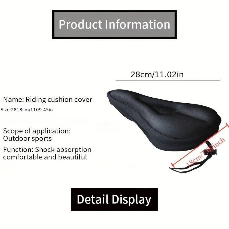Soft Thickened Bicycle Seat Breathable Bicycle Saddle Seat Cover Comfortable Seat Mountain Bike Cycling Pad Cushion Cove Qme