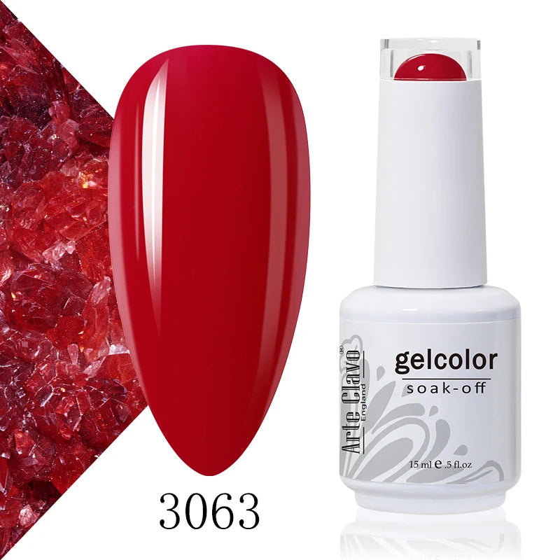 Arte Clavo Solid Gel Nail Polish Rainbow Summer Varnish Soak Off