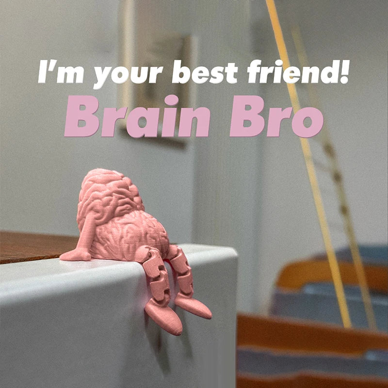 Quirky Brain Companion Home Office Party Pranks Decor Bro Funny Desk Qme