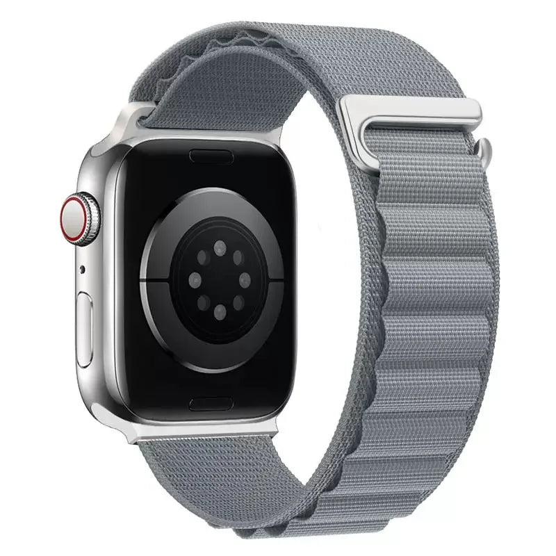 Nylon Watch Strap For Apple Watch 42 44 45 49MM Mountaineering Style Metal Adjustable Buckle Wristband Qme