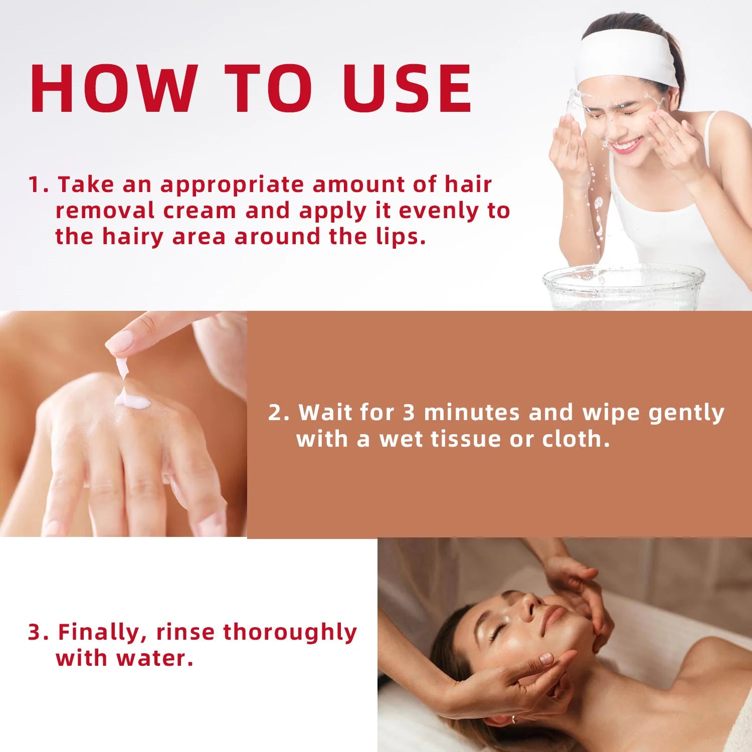 3 Minutes Painless Fast Hair Removal Cream Hair Growth Inhibitor Lip Face Arm Armpit Leg Permanent Depilatory for Men Women Care Qme