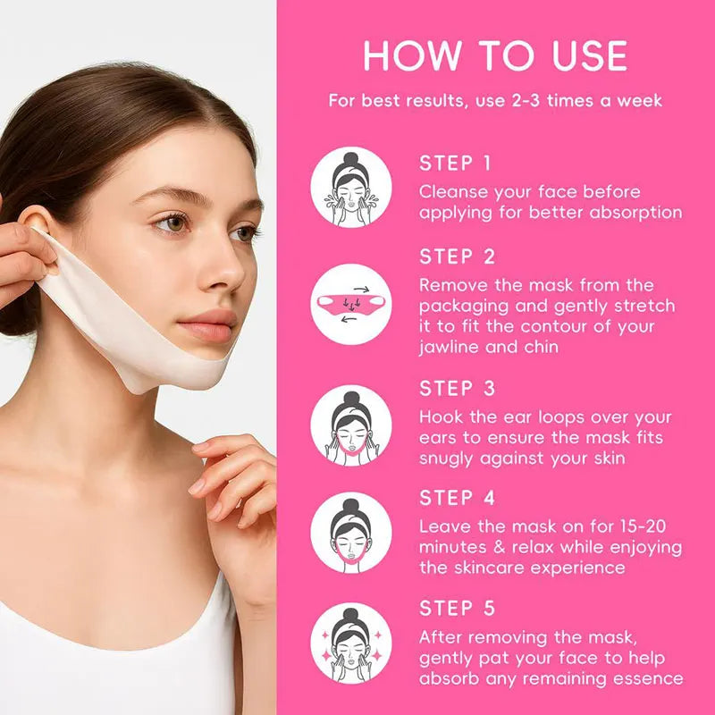 Sakura V Shape Lifting Up Face Mask Nourishing Double Chin Reduce Qme