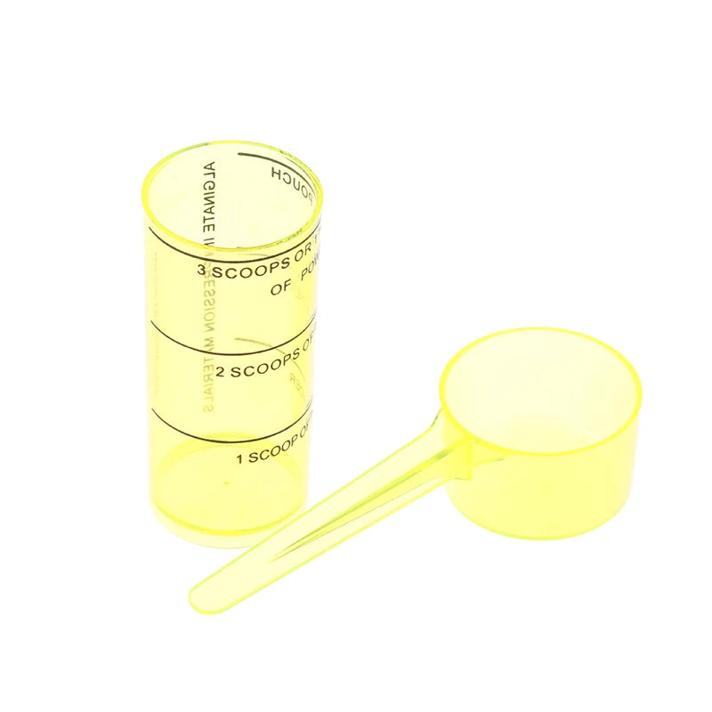 Plastic Dental Alginate Spoon Measuring Scoop Liquid Lab Oral Qme Yellow