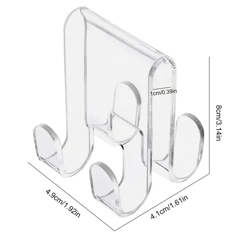 Shower Hooks Over Glass Door Acrylic Shower Door Towel Hooks Space-Saving Shower Door Hooks for Clothes Towels Washcloths and Qme A