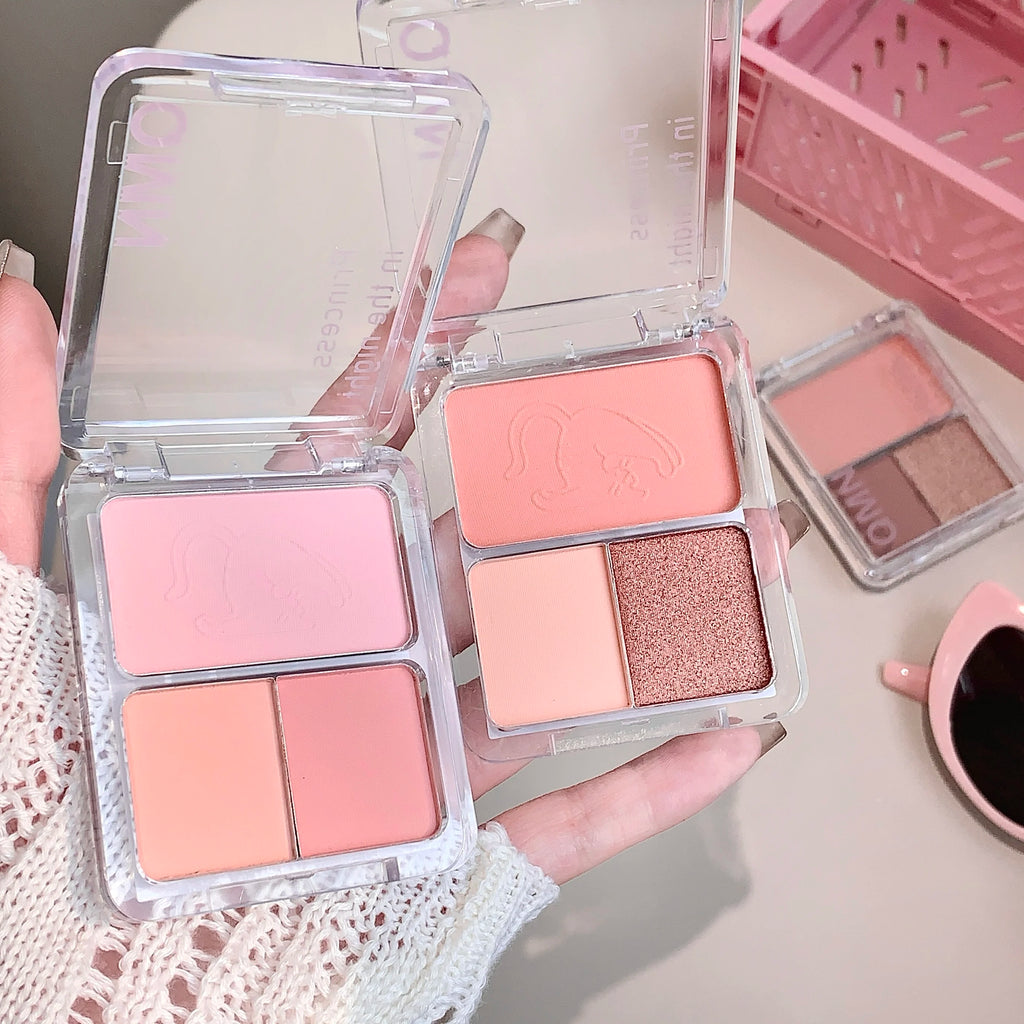 QMN Three-color Eyeshadow Palette Matte Pearlescent Long-lasting Qme