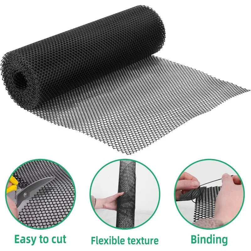 A02F-Flexible Net For Tree Guard With 50 Pcs Ties For Tree Bark Protector For Protection From Deer Mower Trimmer Qme