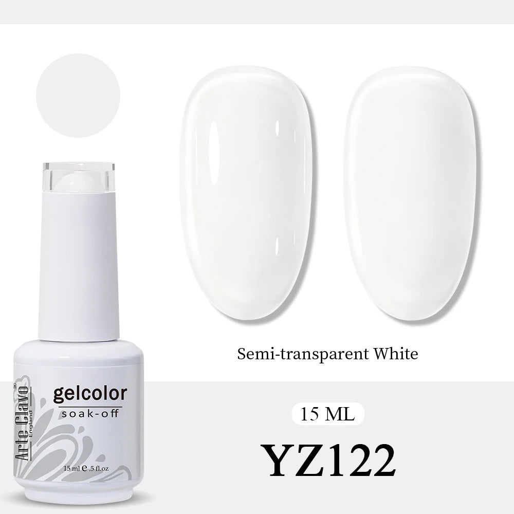 Arte Clavo Amber Gel Nail Polish Translucent Vintage Jelly Semi Qme YZ122