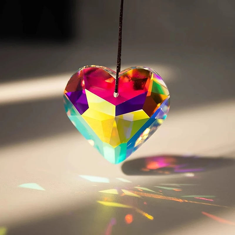 Hanging Pendant Rainbow Chaser Ornament Window Garden Decor Crystals Qme