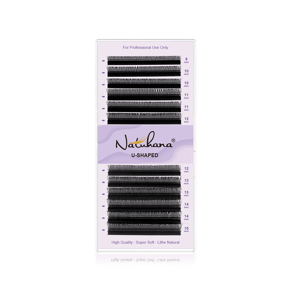 NATUHANA U-shaped YY Parallel Flower Fake Eyelash Cosplay Double Tips Qme