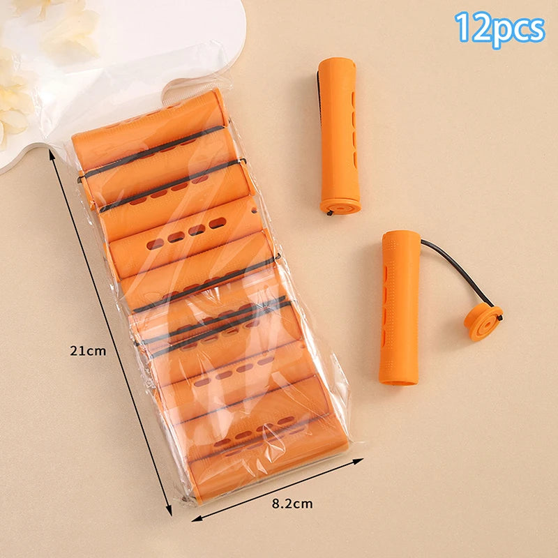 Hair Perm Rods Short Cold Wave Curler No Heat Perming Curling Rollers Qme Orange