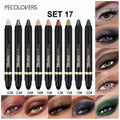 Double Head Eye Shadow Stick Highlight Brightening Fine Flash Qme SET 17