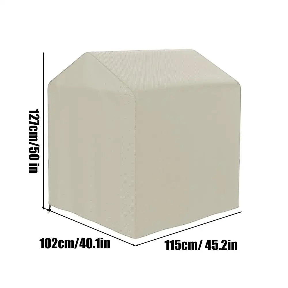 Playhouse Waterproof Tarp 210d Oxford Fabric With Drawstring Closure Outdoor Playhouse Cover For Patio Sports Parties Picnics Qme China Mainland Beige 115x102x127cm