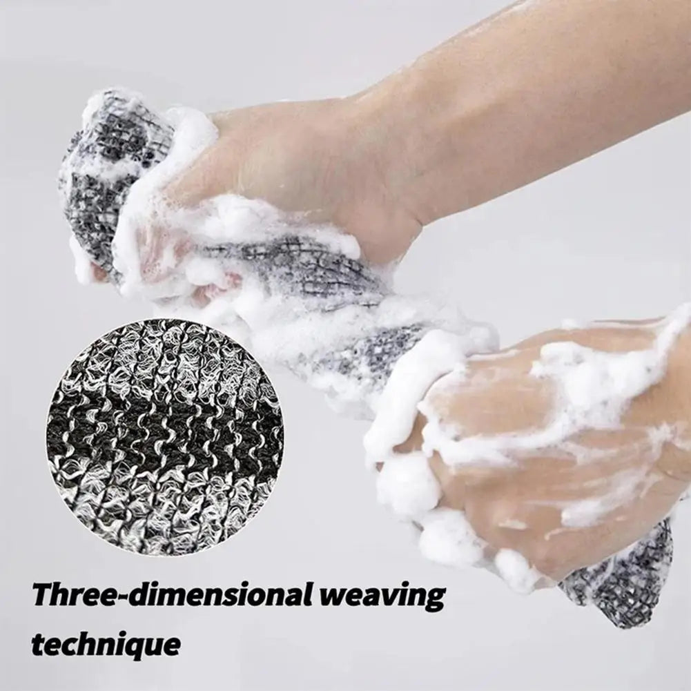 Back Scrubbing Towel Dual Sided Exfoliating Body Towel Mud Extended Back Back Detox Towel Scrub Unisex Strap Bathing S4M5 Qme