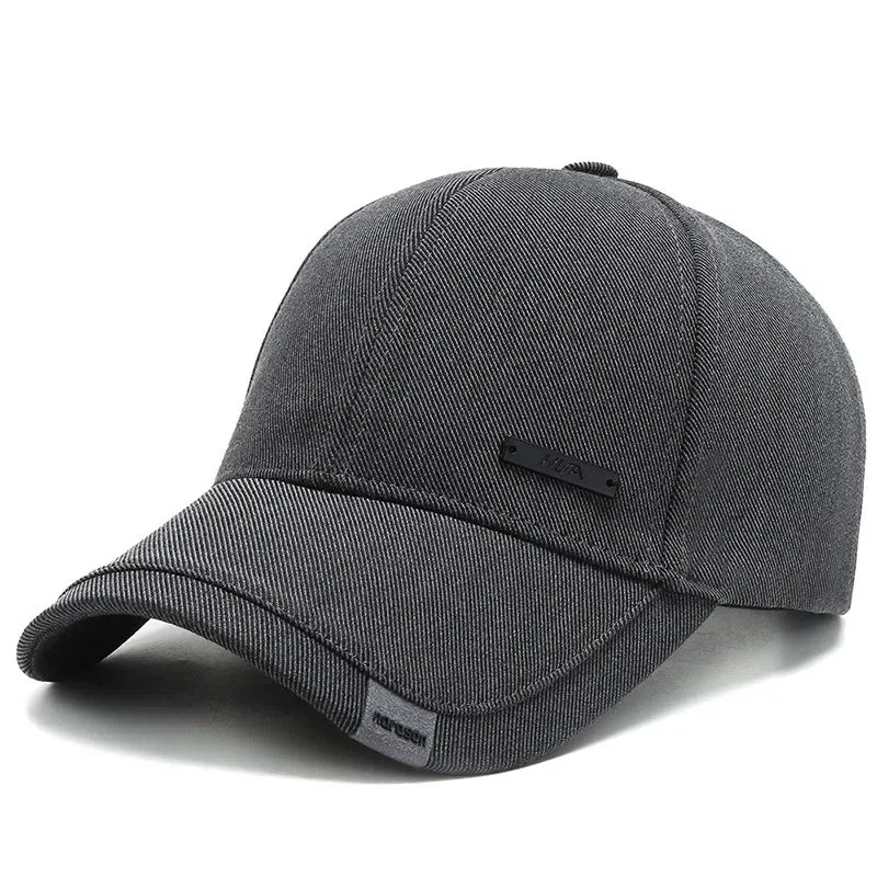 High Quality Solid Baseball Caps for Men Outdoor Cotton Cap Bone Gorras CasquetteHomme Men Trucker Hats Hip Hop Hat Qme Dark Gray