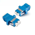 50pcs Fiber optical Flange Coupler LC-LC Duplex Coupler Connector Single Mode Plastic duplex optical fiber adapter LC UPC Qme 50pcs