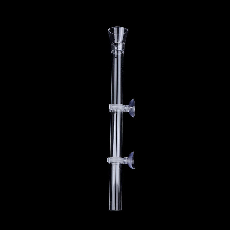 Aquarium Feeder Tube Dish Transparent Fish Tank Shrimp Snail Food Qme 30cm