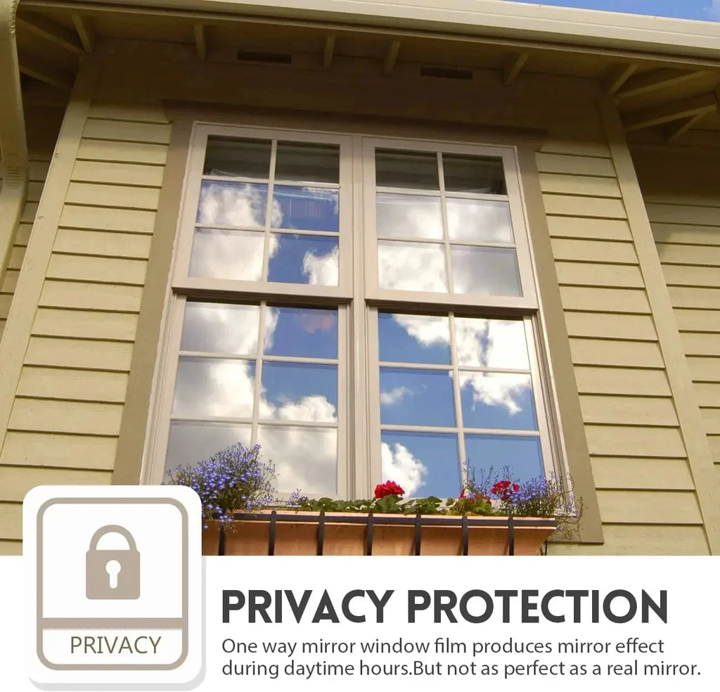 House Window Tint Privacy Film Anti Look Vinyl Mirror Foil Non Adhesive Car Glass Screen Stickers Rolls Heat UV Protection Tools Qme