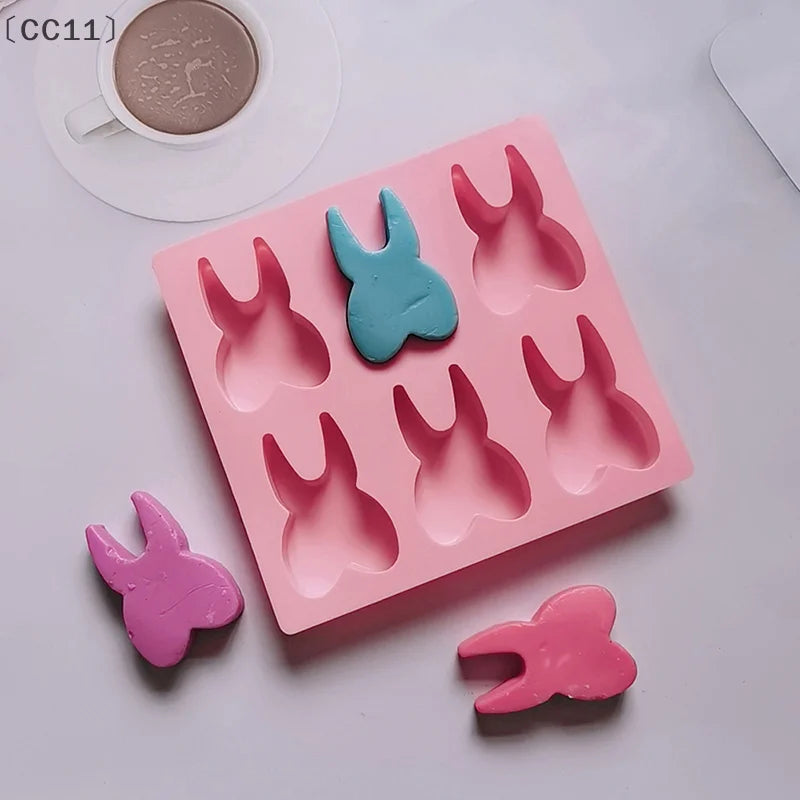 CC11Tooth Shape Silicone Mold 6 Cavity 3D Molar Molds Tray DIY Baking Qme