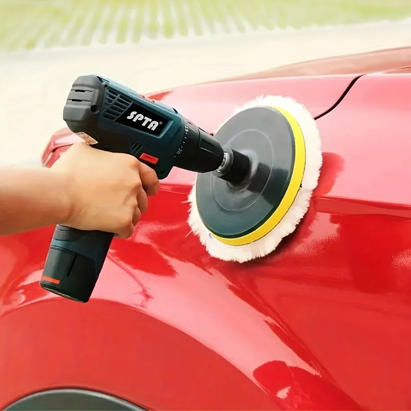 6-Piece Industrial Polishing Kit Polishing Pad Car Waxing Sponge Disc Car Paint Care Car Gadgets Qme