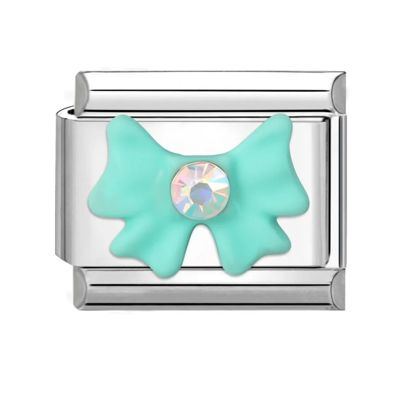 Fashion Colorful Y2K Heart Blue Purple Butterfly Italian Link Fit