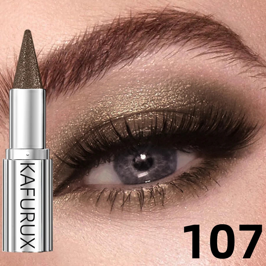 12 Colors Metallic White Black Purple Eyeshadow Pencil Glitter Liner Qme 107