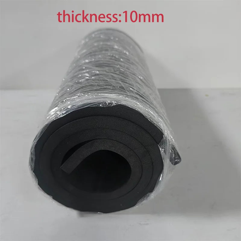 High-Density EVA Yoga Fitness Mat DIY Material Handmade Cushioning Foam Pad Shockproof Soundproof for Prop Making Qme Black-10mm thickness 35cm x 100cm