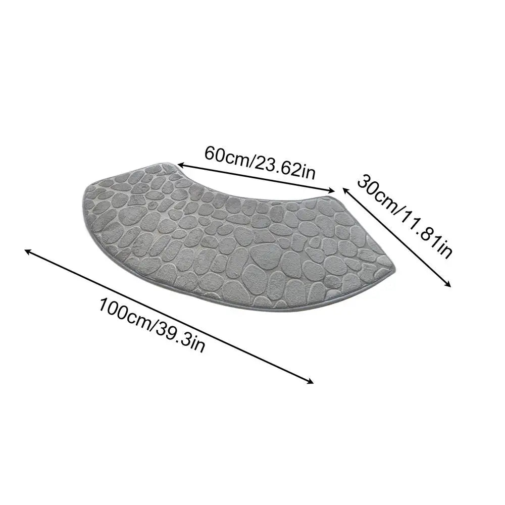 Bathroom Rugs Soft Floor Mats Curved Washable Absorbent Carpet Home Qme Red China Mainland