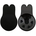 Silicone Breast Patches Breathable Adhesive Strapless Invisible Bra Qme M black