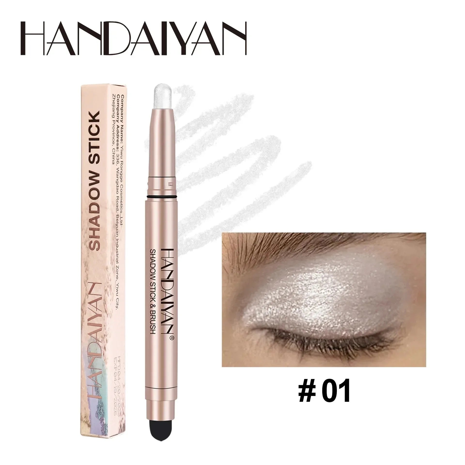 Smoky Dark Black Eyeshadow Pencil Stick Waterproof Pearlescent Matte