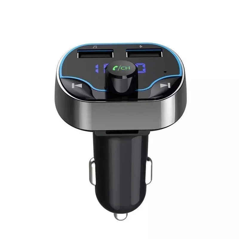 12V Dual USB Car Charger Car MP3 Player Car FM Transmitter Fast Charging Support Voice Broadcasting Navigation Voltage Testing Qme