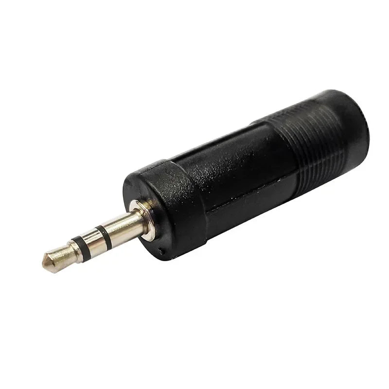 20pcs Black Mono Jack Plug Adapter 3.5 Mm (1/ 8 Inch) Male To 6.35 Mm (1/ 4 Inch) Female Audio Converter Adaptor Qme