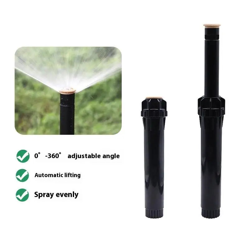1/2" Female Thread Buried Up Sprinkler 360° Automatic Lift Type Scattering Ray Jet Watering Nozzle Lawn Irrigation Device. Qme