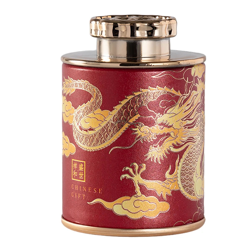 Empty Mini Tea Tin Can Household Tea Sealed Jar Portable Home Small Tea Box Paper Storage Cans Packaging Qme Red