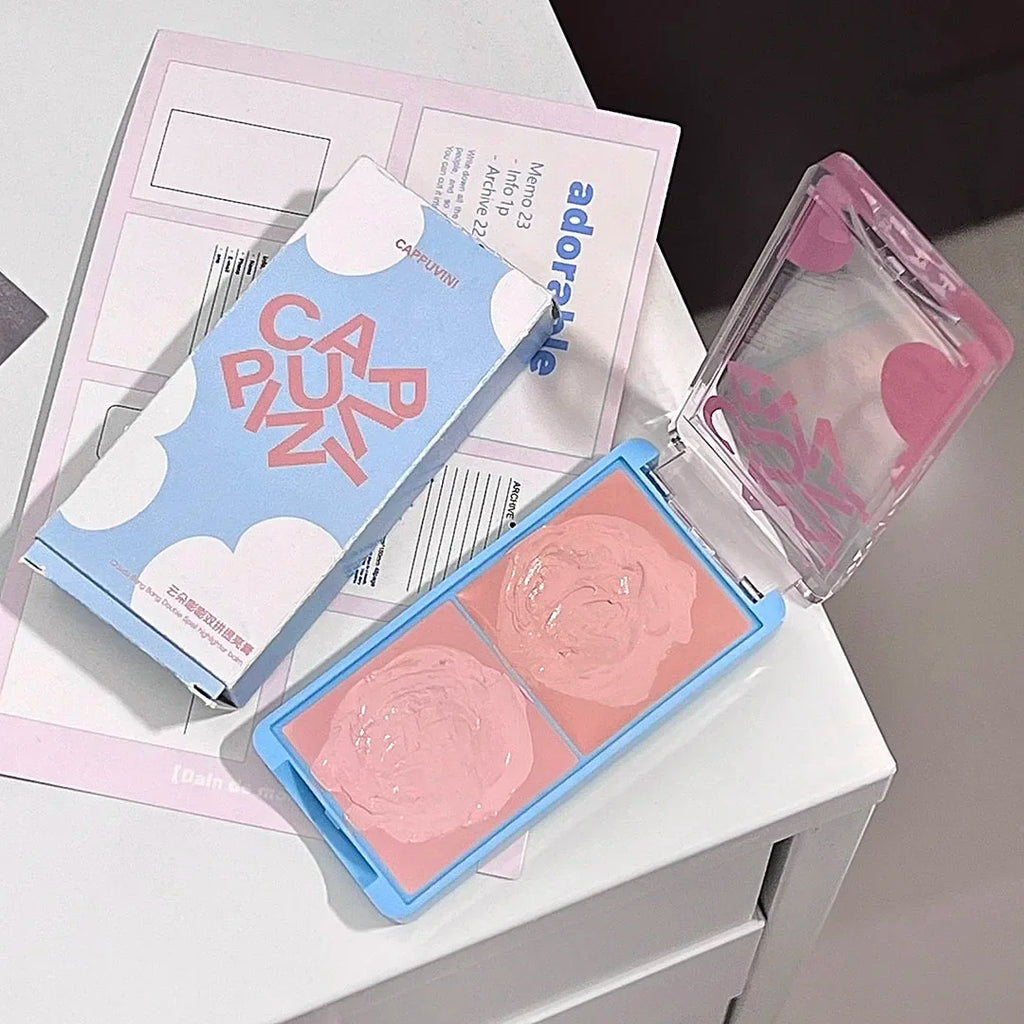 Creamy Pink Face Highlighter Palette Under Eye Brightening Waterproof Concealer Cream Like a Natural Ruddy Complexion Makeup Qme