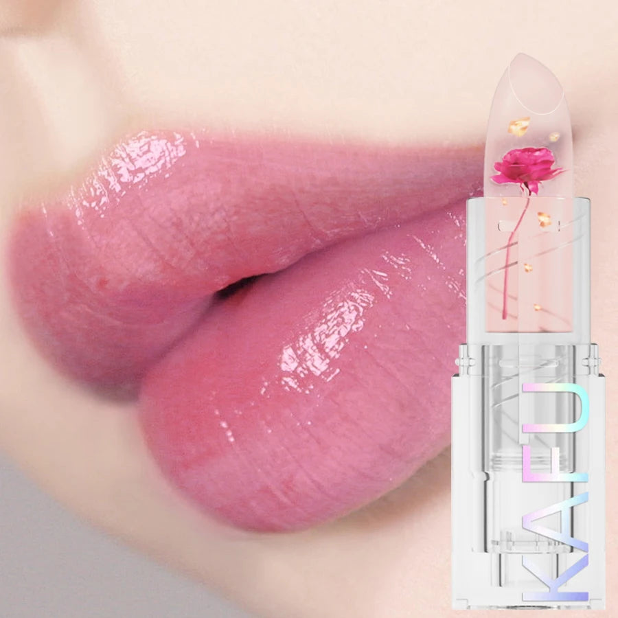 Temperature Jelly Changing Glitter Lipstick Moisturizing Lip Tint Qme
