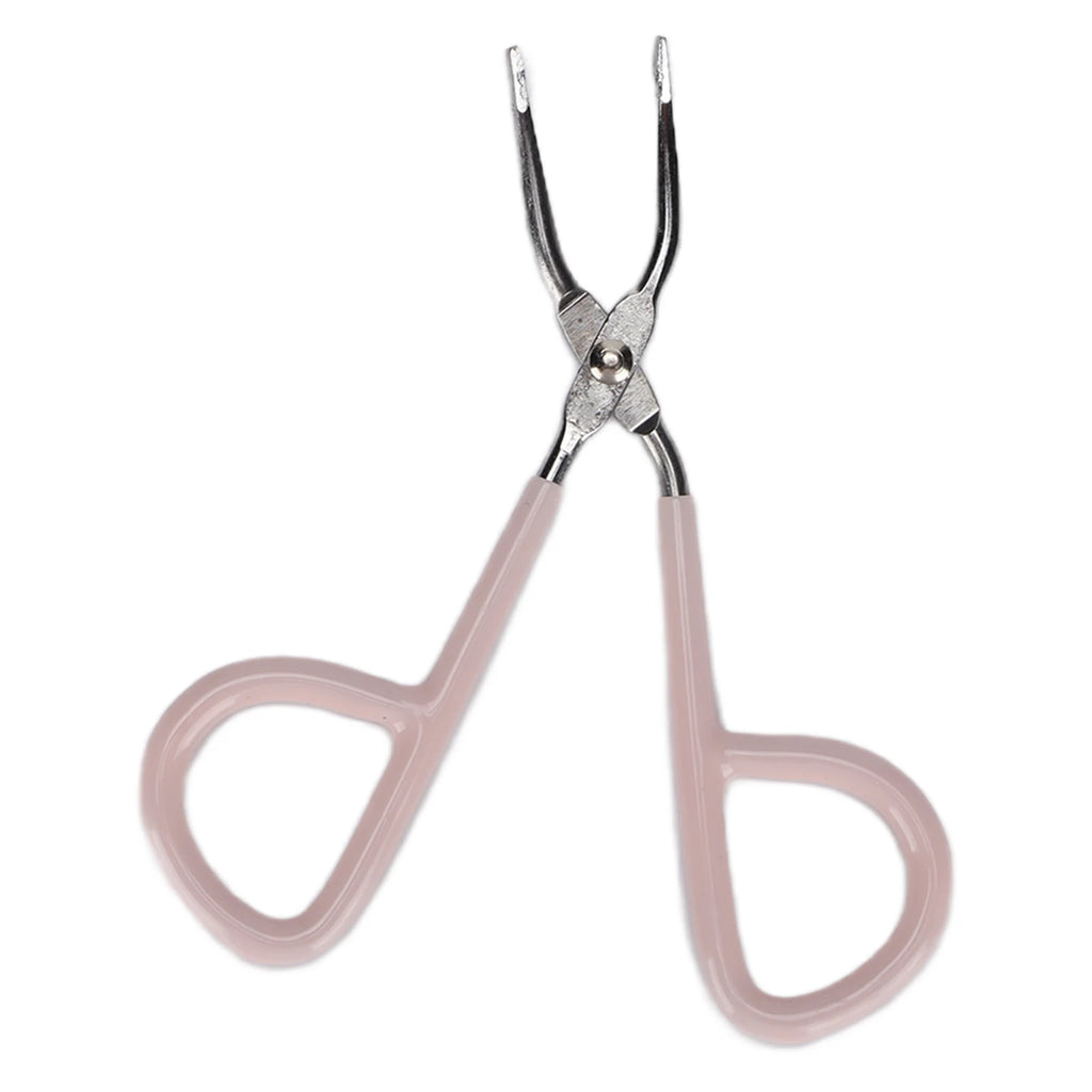 Hair Removal Clip Y0309 Eyebrow Tweezers Stainless Steel Hair Removal Clip with Grinding Handle for Eyebrow Hair Beard Removal Qme pink