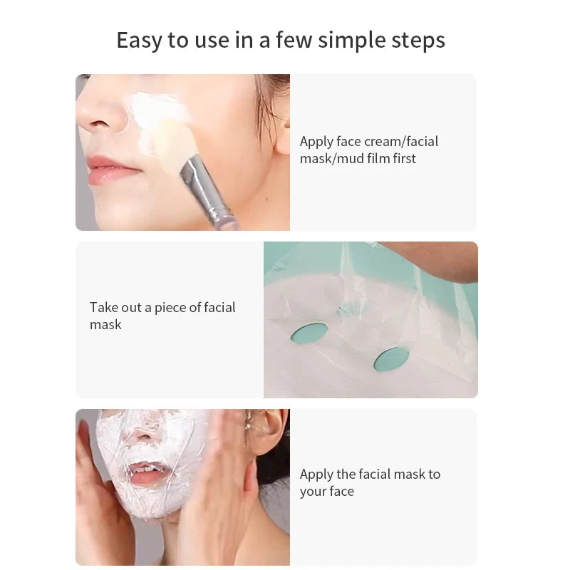Disposable Face Plastic Film Full Cleaner Mask Neck Stickers Paper Qme