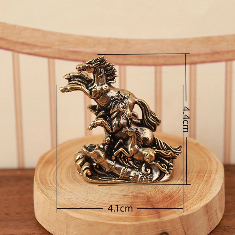 Horse Statue One Bronze Desktop Ornament Living Room Coffee Table Qme D one size