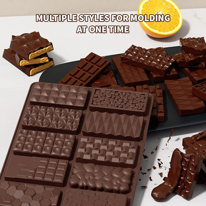 Dubai Chocolate Mold Bar Pistachio Silicone Thick Filling Bars Qme