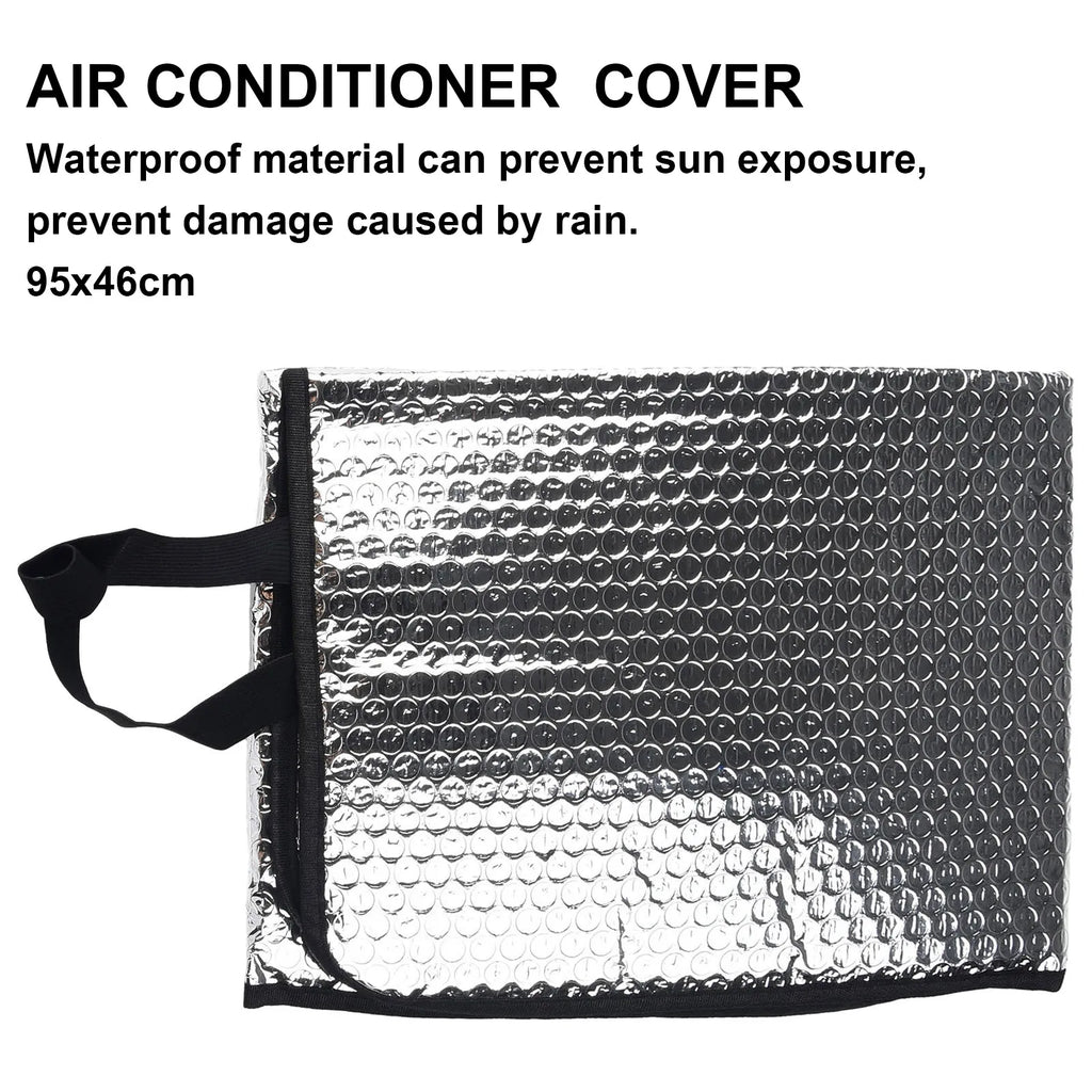 Outdoor Air Conditioning Cover Sun Rainproof Anti-Dust Cleaning Cover 46x95CM Air Conditioner Keep Cleaning Tool Qme Default Title