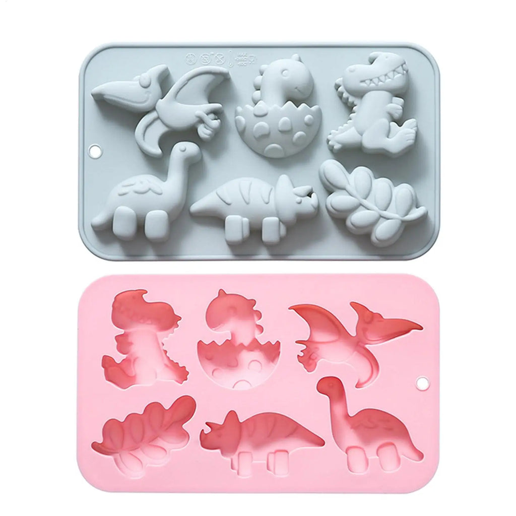 Dinosaur Jello Mold 6 Cavity Different Dinosaur Silicone Molds Silicone Kawaii Animal Dino Mold For Kids Cute Dinosaur Molds Qme