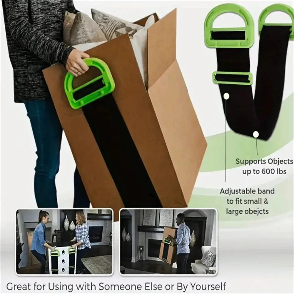 1/2pcs Furniture Moving Straps Heavy-duty Furniture Easy Transport Carry Belt Adjustable Heavy Things Lifting Secure Moving Tool Qme