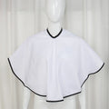Barber Hair Cutting Cover Reusable Waterproof Dyed Shawl Styling Qme White