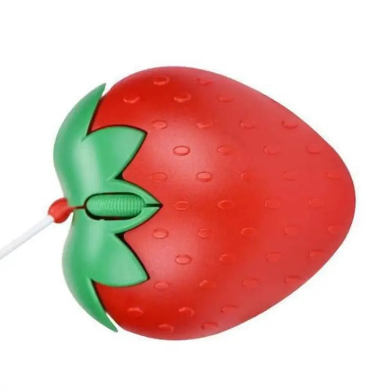USB Optical Mice 3D Mini Cute Cartoon Strawberry Wired Mouse Laptop Qme