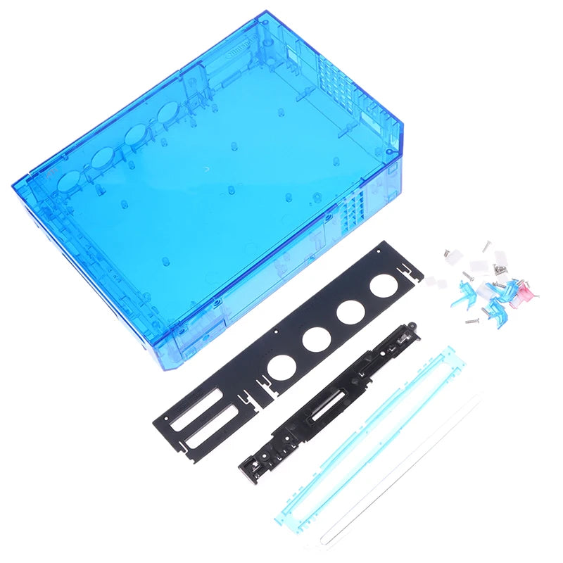 Black Full Case Cover Housing Shell Buttons Wii Transparent Game Qme Blue
