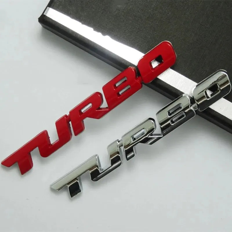 Car Sticker Turbocharged Turbo Metal Alloy 3D Badge Car Modification Accessories Rear Marked Side Marking Decorative Car-Sticker Qme